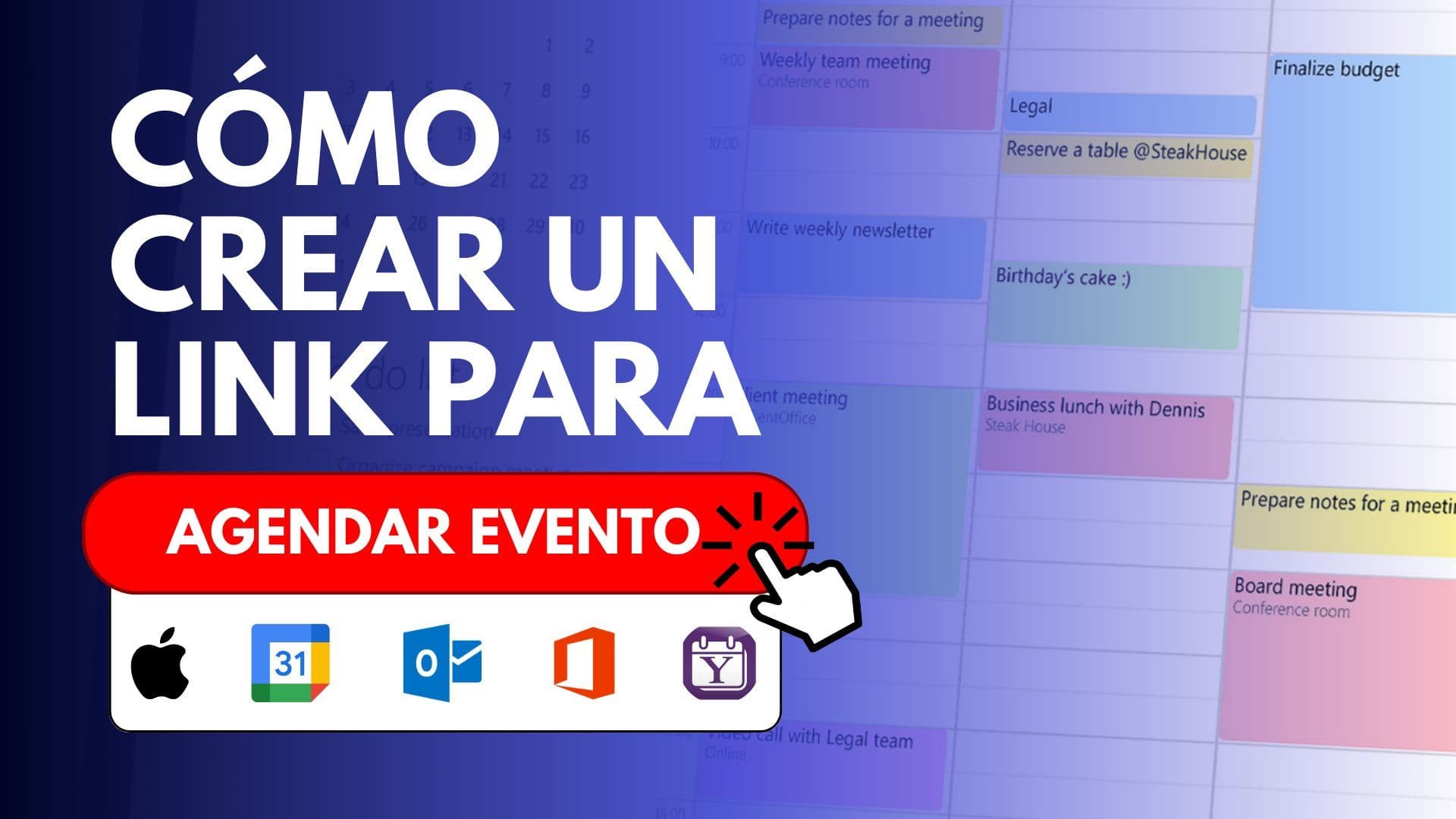 Cómo crear links para eventos